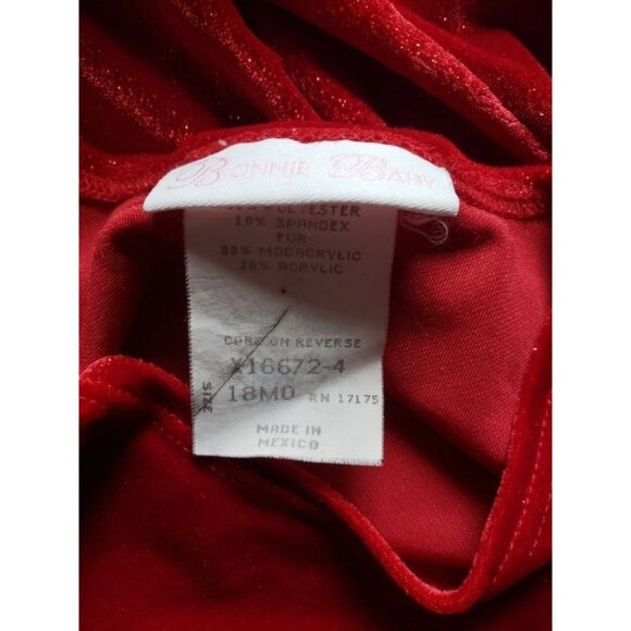 Bonnie Baby Red Sparkly Infant Dress - Picture 4 of 4